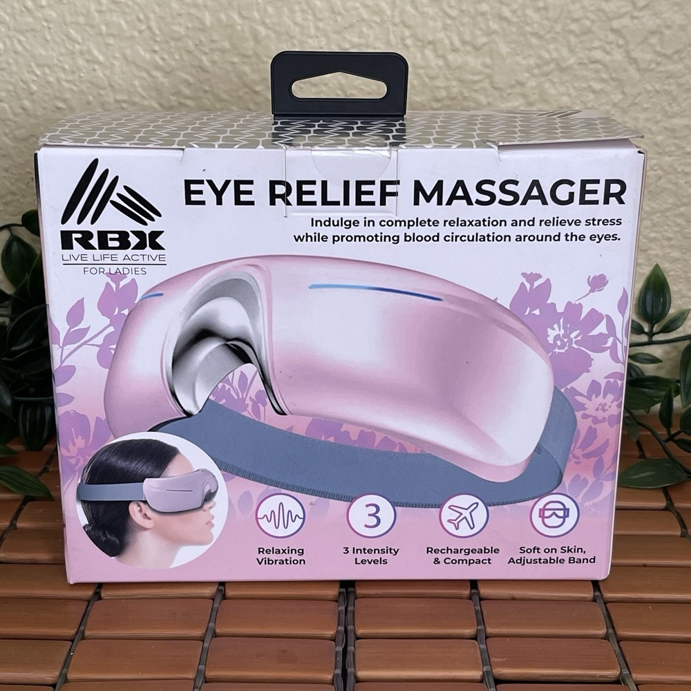 RBX Eye Relief Pink Massager Factory Sealed Rechargeable Migraine Stress Relief